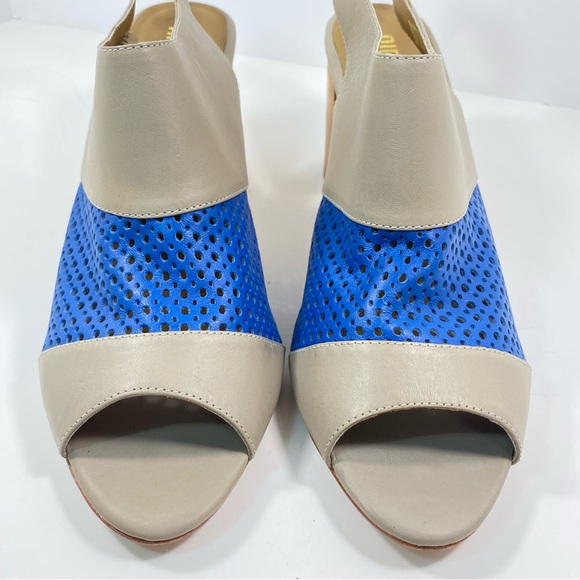 Anthropologie Nina Payne 10.5 11 Slingback Sandal Lina Heels Blue Leather EU 41 - Picture 6 of 10